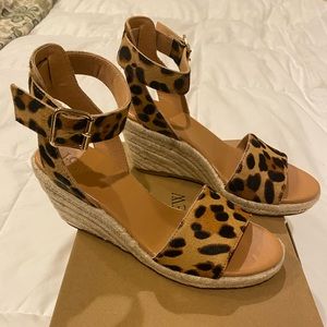 New Jcrew leopard wedge